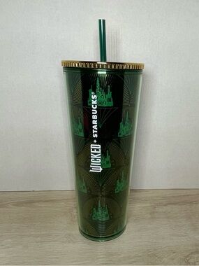 Starbucks Wicked Emerald City Limited Edition 2024 Gold/Green Venti Cup 24oz